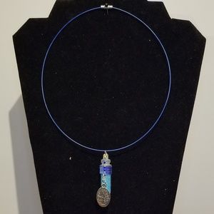 Blue Hidden Treasure Bottle Necklace